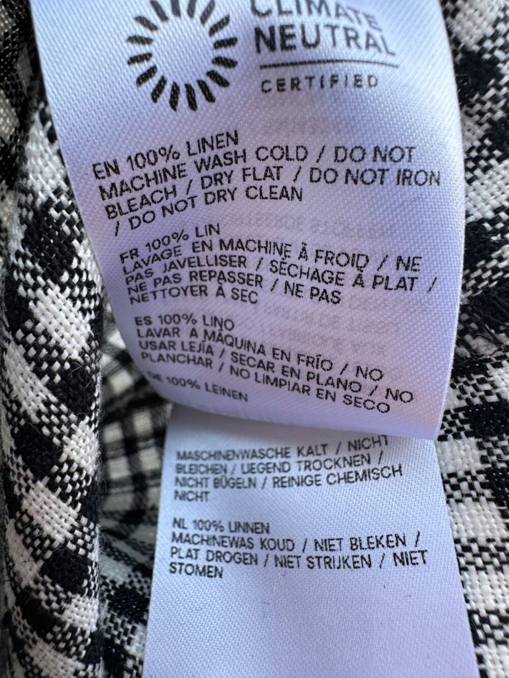 NWT Reformation Rosemond Linen Mini Dress Gingham Black White Low Back 2 - Picture 8 of 9